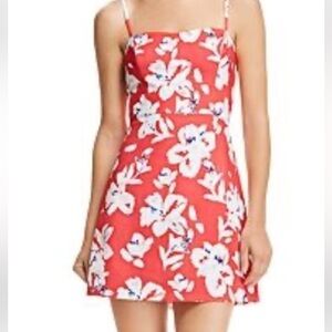 French Connection mini dress pink Floral with White and Blue Accents